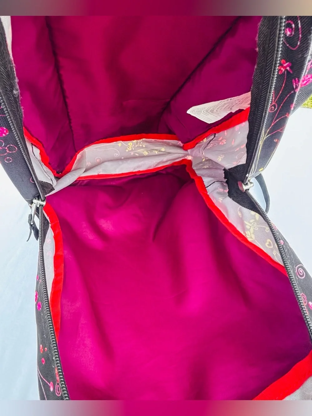 JanSport Big Student Backpack Black Y2K Colorful Floral Whimsical Indie School